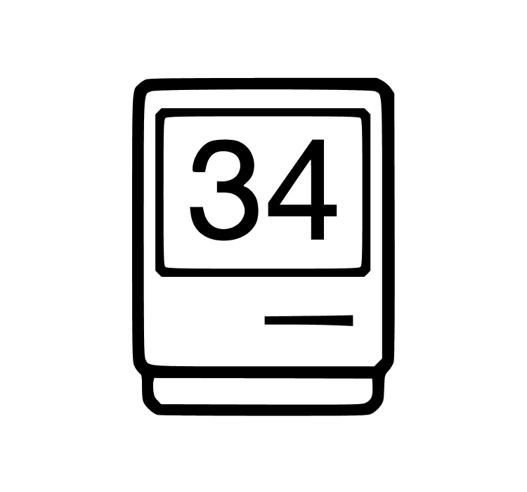 Logo de Terminal 34 en forma de computadora