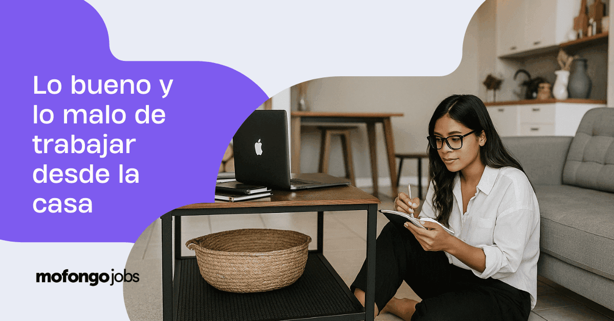 text: Lo bueno y lo malo de trabajar desde la casa text: Lo bueno y lo malo de trabajar desde la casa